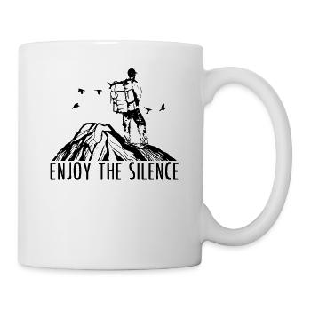 Enjoy The Silence - Hiking Outdoor Nature Mountains - Mug - white - Right