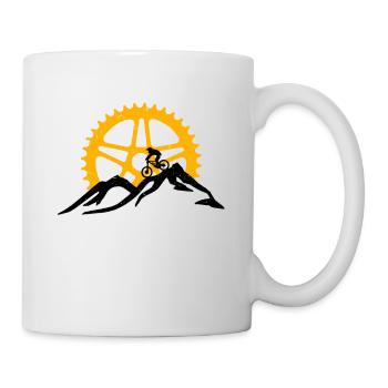 Mountainbike - MTB Mountainbiker Geschenk - Tasse - Weiß - Rechts