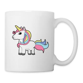 Unicorn colorful hair rainbow baby gift idea - Mug - white - Right