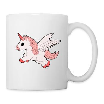 Unicorn wings fly pink baby kids gift - Mug - white - Right