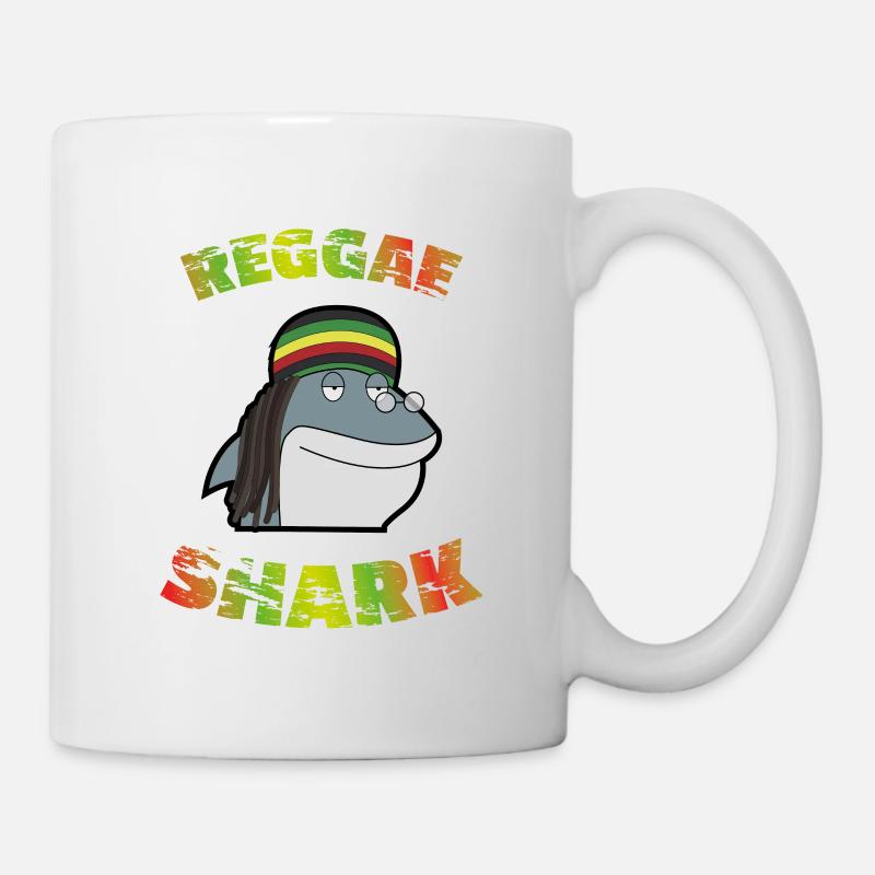 Reggae Shark Peace Shark Cillout Cool Chill Shirt - Mug - white