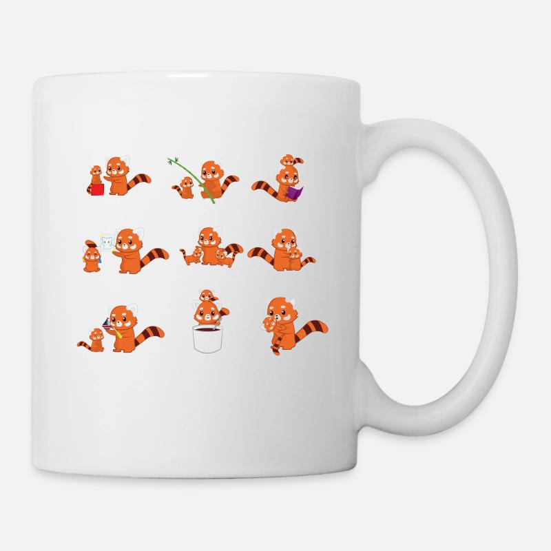 Panda rouge - Ours de chat - Maman - Maman - Mug blanc - blanc