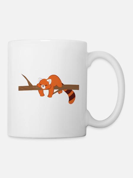 Roter Panda - Katzenbär - Faul - Nichtsnutz - Tasse - Weiß