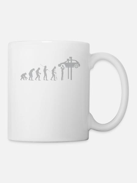 Mechatronic mechanic repairing car gift - Mug - white