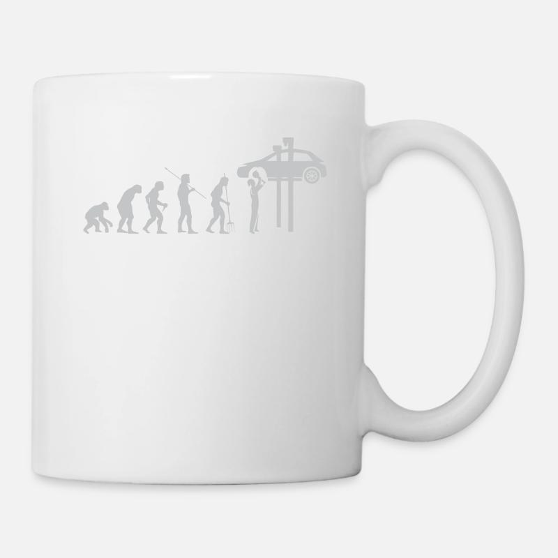 Mechatronic mechanic repairing car gift - Mug - white