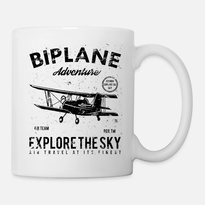 avion - Mug blanc - blanc