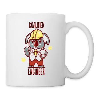 Koalified Engineer - Koala Animal Pun - Tasse - Weiß - Rechts