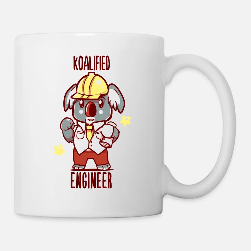 Koalified Engineer - Koala Animal Pun - Mug - white