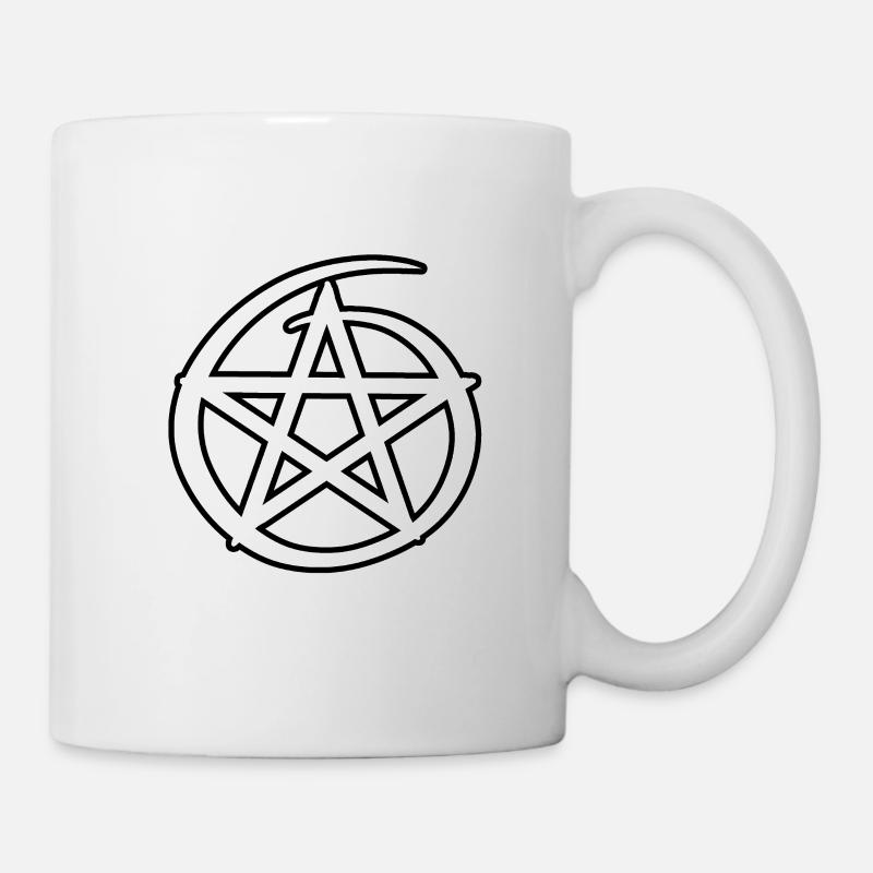 Pentagram, occult symbolism goth punk - Mug - white