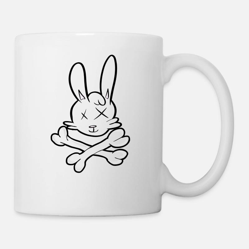 Totenkopf Hase - Tasse - Weiß