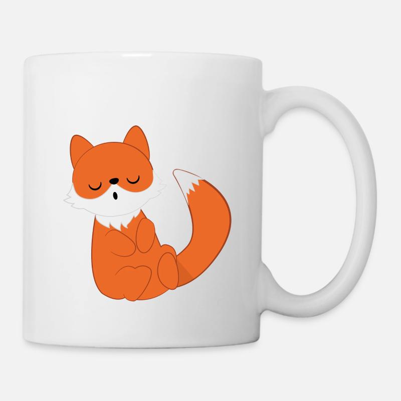Renard - renarde - Amateurs de renards - dormant - Mug blanc - blanc