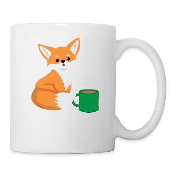 Fuchs - Füchsin - Fuchsliebhaber - Kaffee - Tasse - Weiß - Rechts