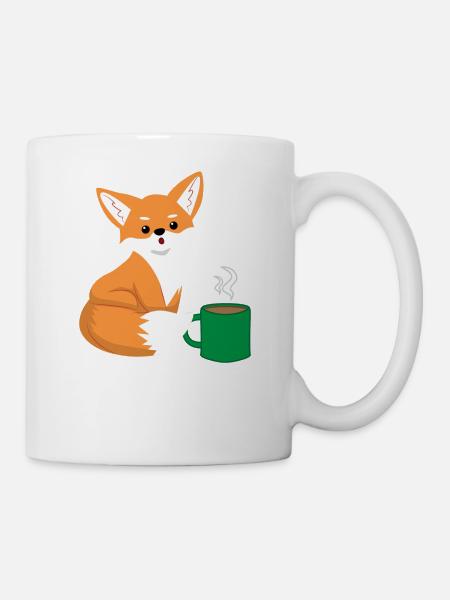 Fox - vixen - fox lovers - coffee - Mug - white
