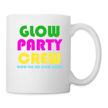 Funny Retro Glow Party Crew Glow Big Or Glow Home - Mug - white - Right