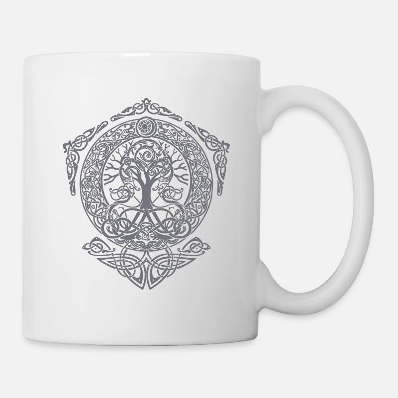 Tree of Life - Yggdrasil World Tree World ash Thor - Mug - white