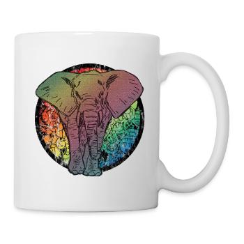 Elefant Comic - Tasse - Weiß - Rechts