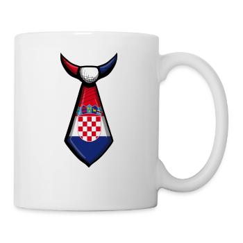 Croatia Tie Cartoon Croatia Gift - Mug - white - Right