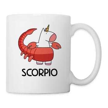 Sternzeichen Skorpion Scorpio Sternbild Einhorn - Tasse - Weiß - Rechts