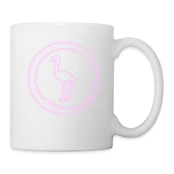 Glühen-Kreis-Flamingo-heller Neon-glühender Effekt - Tasse - Weiß - Rechts