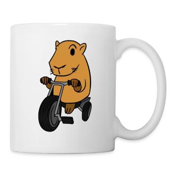 Capybara Riding Tricycle T-Shirt Rodent Animal - Mug - white - Right