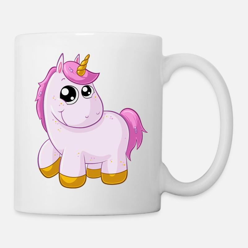 Pinkes Comic Einhorn - Tasse - Weiß