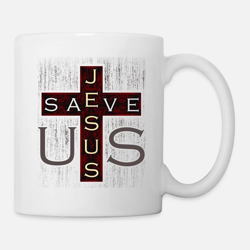 Jésus-Christ croix cadeau - Mug blanc - blanc