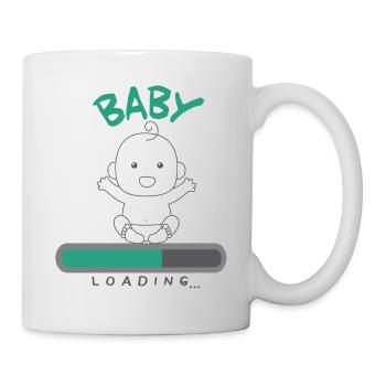Schwangerschaft Baby Loading - Tasse - Weiß - Rechts