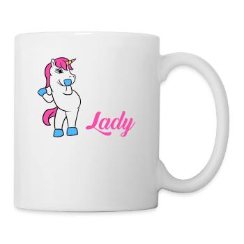 Crazy Unicorn Lady T-Shirt Funny Magical Unicorn - Mug blanc - blanc - Droite