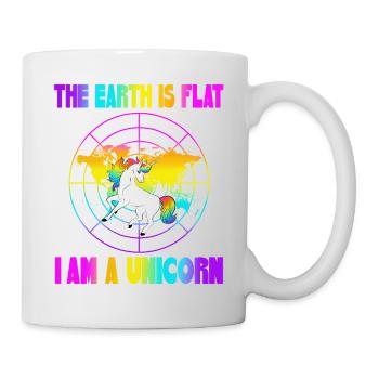 La terre est plate je suis une licorne - Mug blanc - blanc - Droite