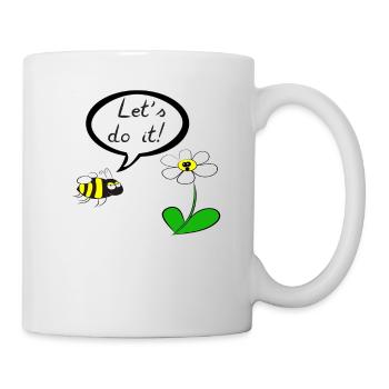 Let's do it! - Bees and flowers - Mug - white - Right