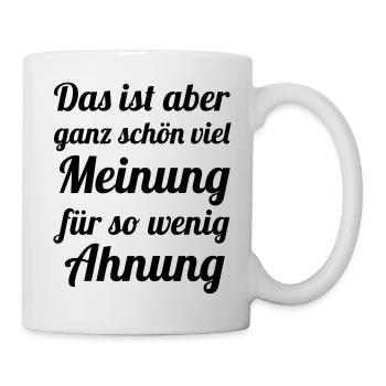 Beaucoup d’avis - Peu de intuition - Mug blanc - blanc - Droite