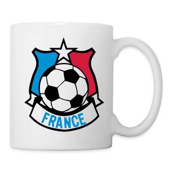 france foot supporter ecusson fanion - Mug blanc - blanc - Droite