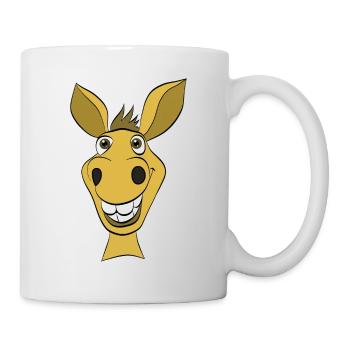 Lustiges Pferd - Tasse - Weiß - Rechts