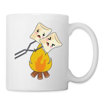 Marshmallows über dem Lagerfeuer / Pfadfinder - Tasse - Weiß - Rechts