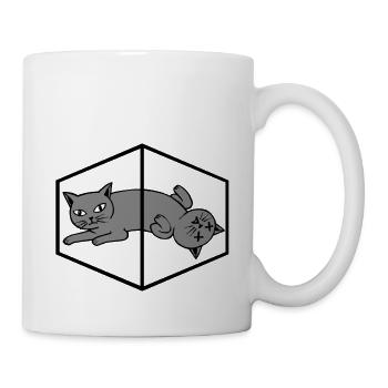 Schrödingers Katze Physik Quantenmechanik Physiker - Tasse - Weiß - Rechts