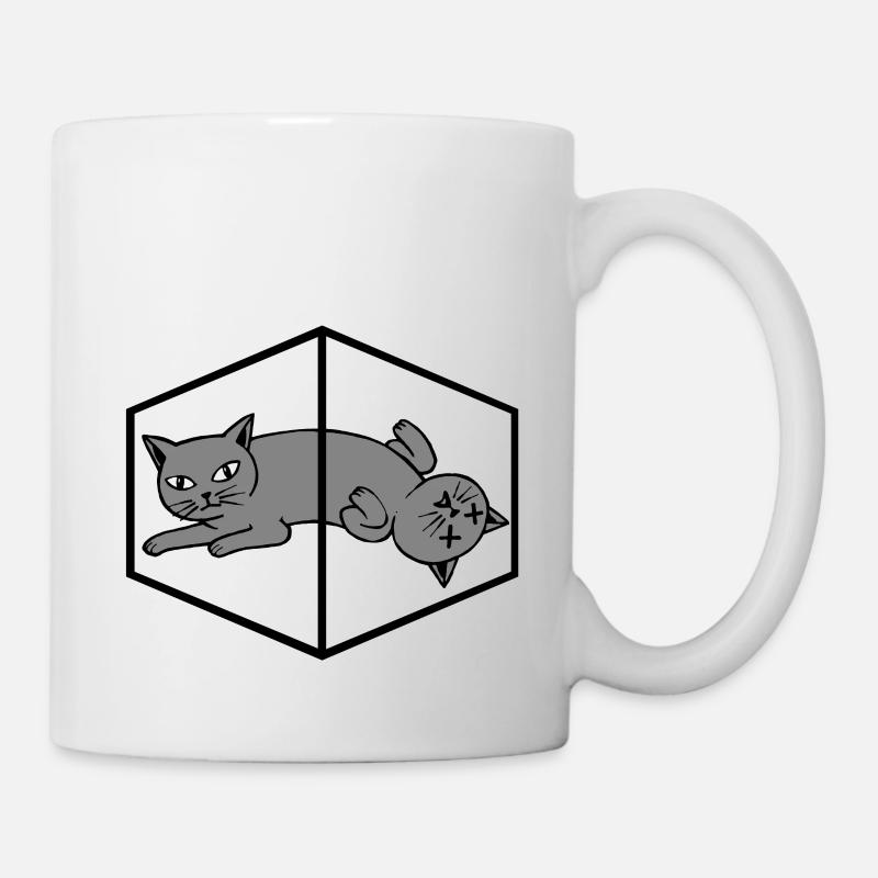 Physicien de la physique quantique de la physique des chats de Schrödinger - Mug blanc - blanc