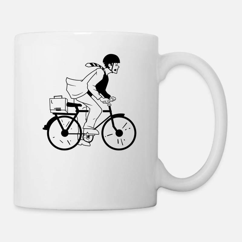 Bicycle Bike2Work Commuteer Pedal Gift Idea - Tasse - Weiß
