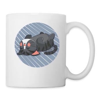 Chat endormi - Mug blanc - blanc - Droite