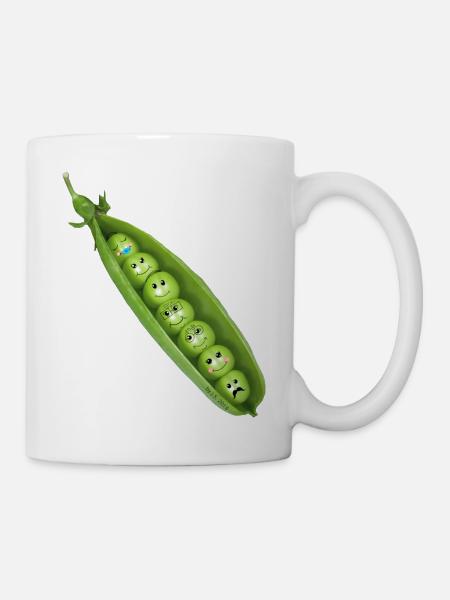 Erbsen - Tasse - Weiß