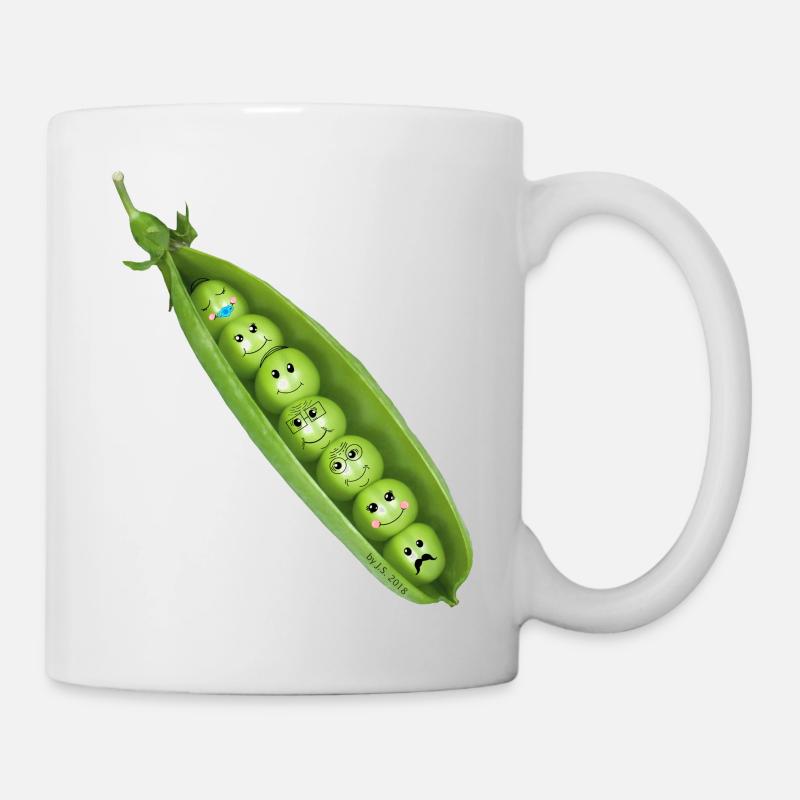 Erbsen - Tasse - Weiß