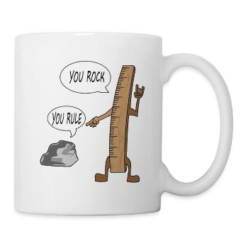 You Rule You Rock drôle de cadeau de professeur - Mug blanc - blanc - Droite
