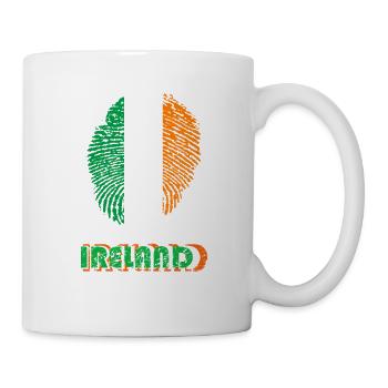 IRELAND,IRLAND DNA FINGERPRINT - Tasse - Weiß - Rechts