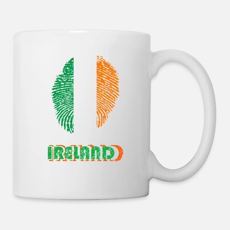 IRLANDE, IRLANDE ADN EMPREINTE DIGITALE - Mug blanc - blanc