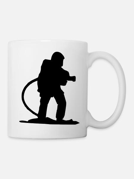 Feuerwehrmann Angriff - Tasse - Weiß
