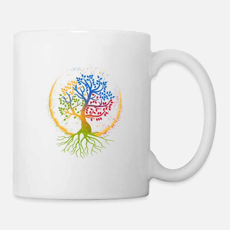 arbre de la vie - Mug blanc - blanc