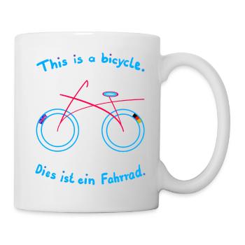 Le vélo en anglais. - Mug blanc - blanc - Droite