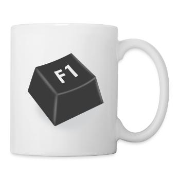 f1 help button - Mug - white - Right