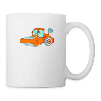 Steamroller - vehicle construction site - Mug - white - Right
