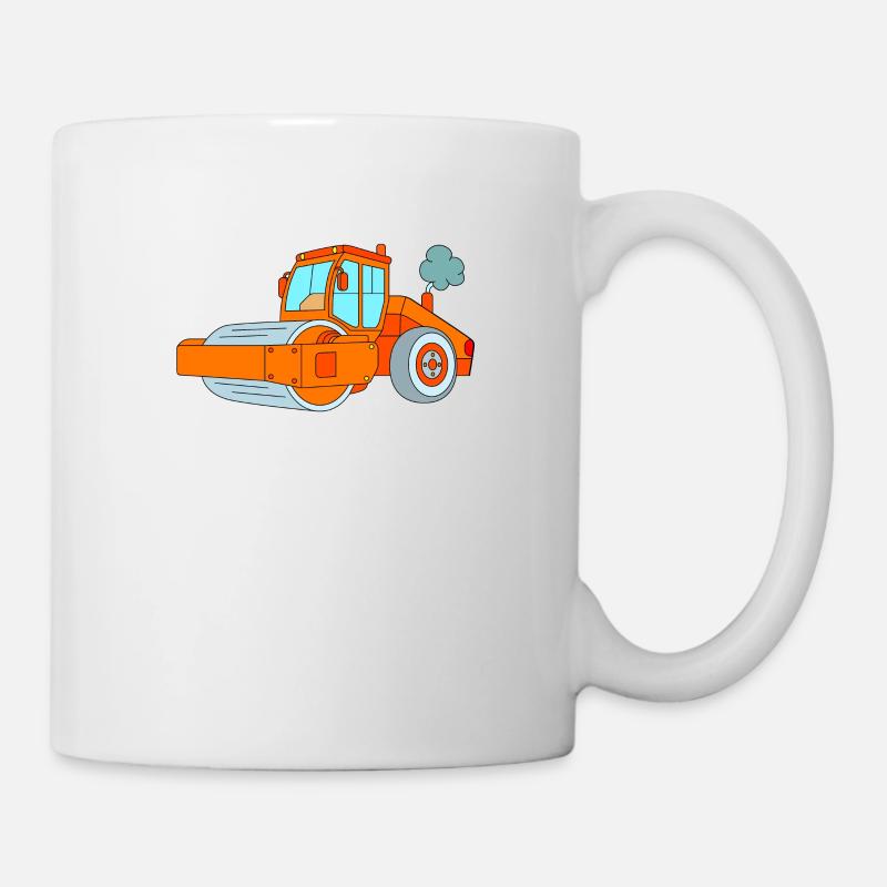 Steamroller - site de construction de véhicules - Mug blanc - blanc
