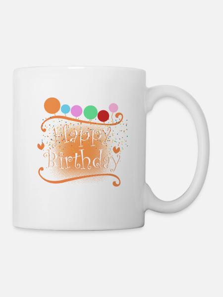 Happy Birthday - Tasse - Weiß